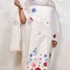 Lavender Linen Suit with Mirror & Thread Embroidery
