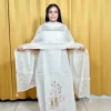Off-White Kota Doria Suit with Handcrafted Motif